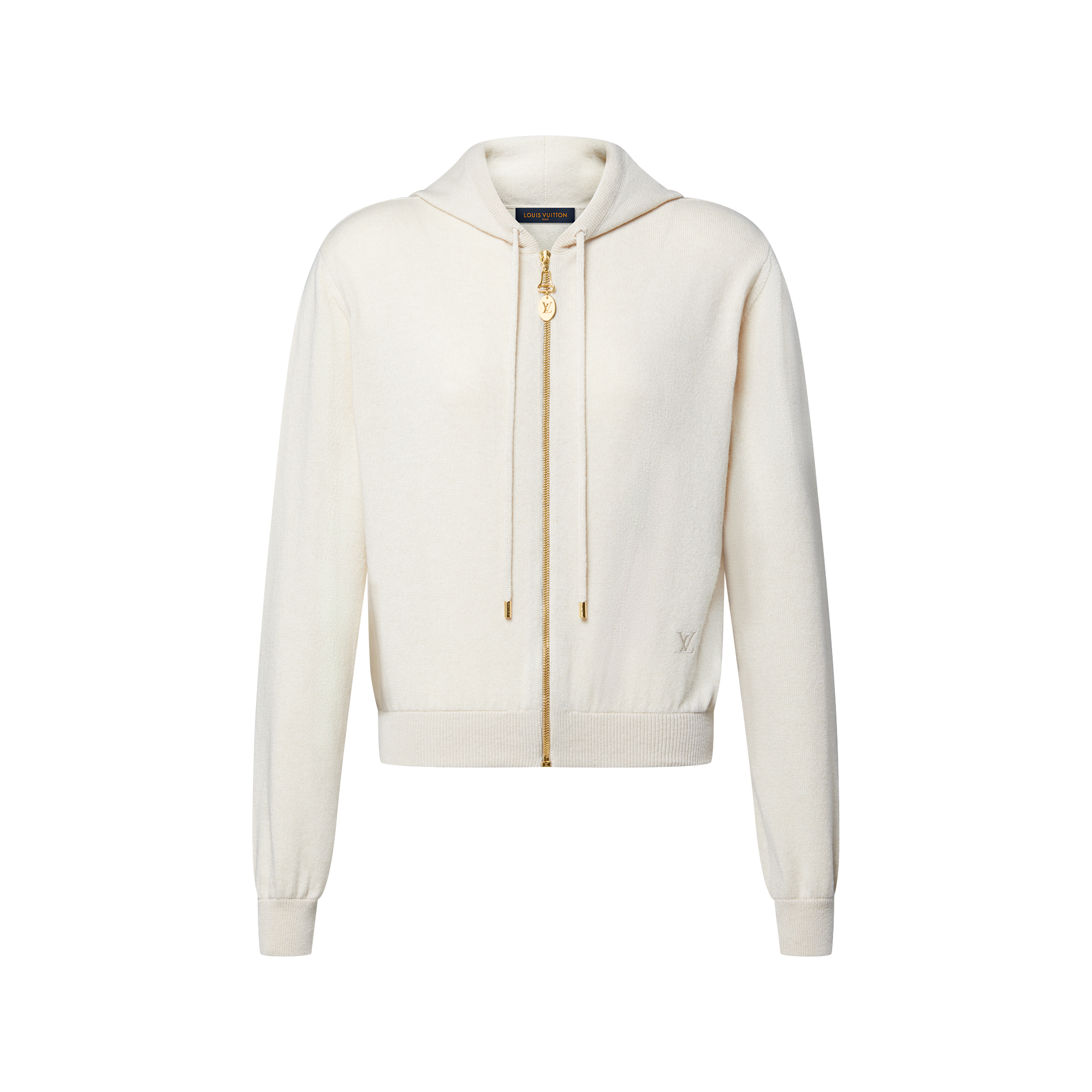 Cashmere Zip-Up Hoodie - Luxury Beige | LOUIS VUITTON